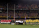 Lions and Australia players line up before 2nd Test in 2013 series