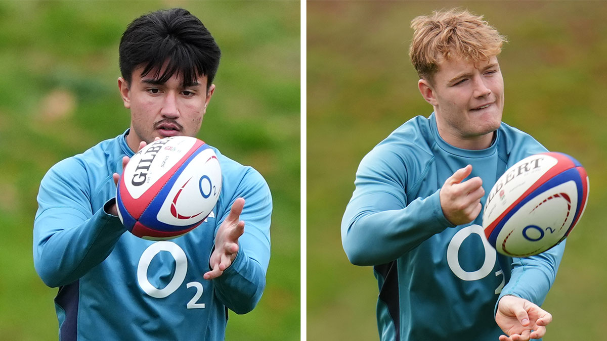 Marcus Smith and Fin Smith training for 2025 Autumn Internationals