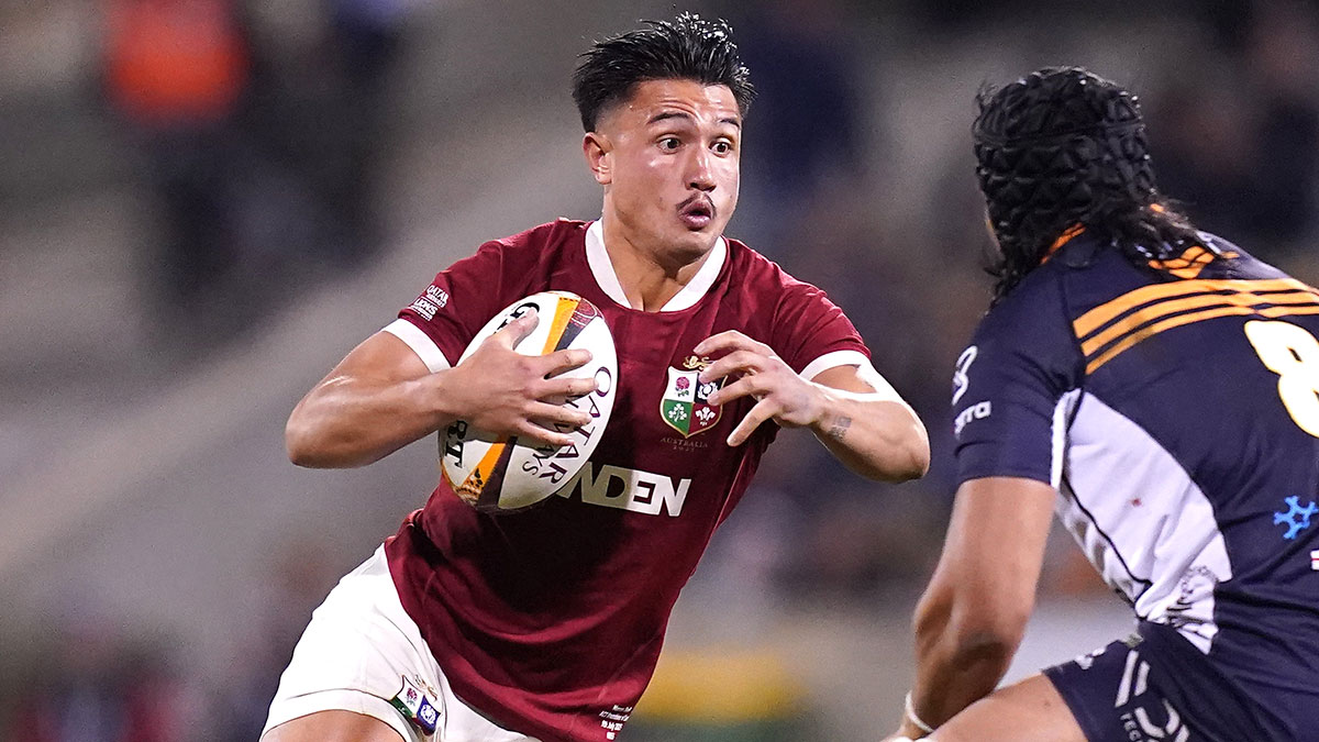 Marcus Smith in action for Lions against ACT Brumbies during 2025 Lions tour
