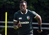 Maro Itoje at Lions training session in Dublin
