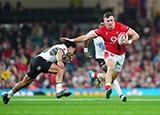 Mason Grady in action for Wales v Fiji during 2024 autumn internationals