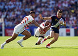 Mateo Carreras in action for Argentina against Japan at 2023 Rugby World Cup