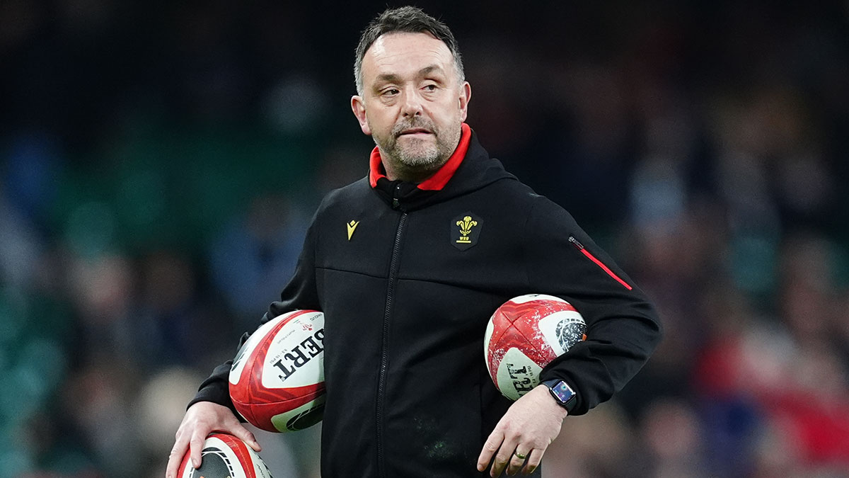 Matt Sherratt at Wales v England match during 2025 Six Nations