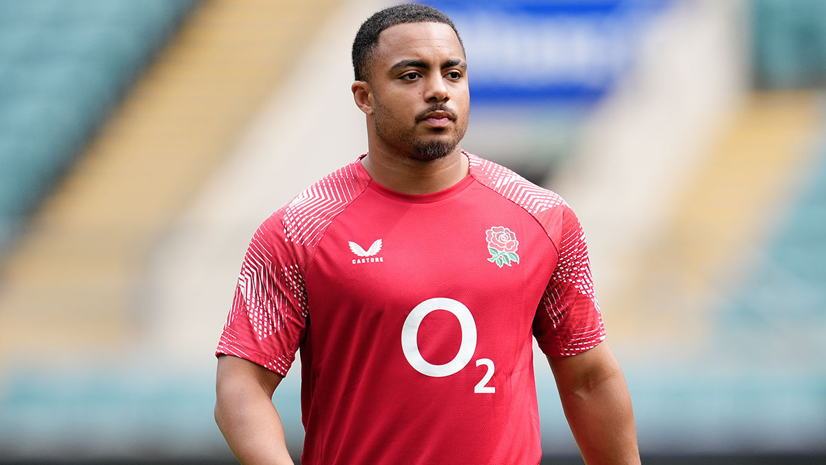 Max Ojomoh at England training session during June 2025