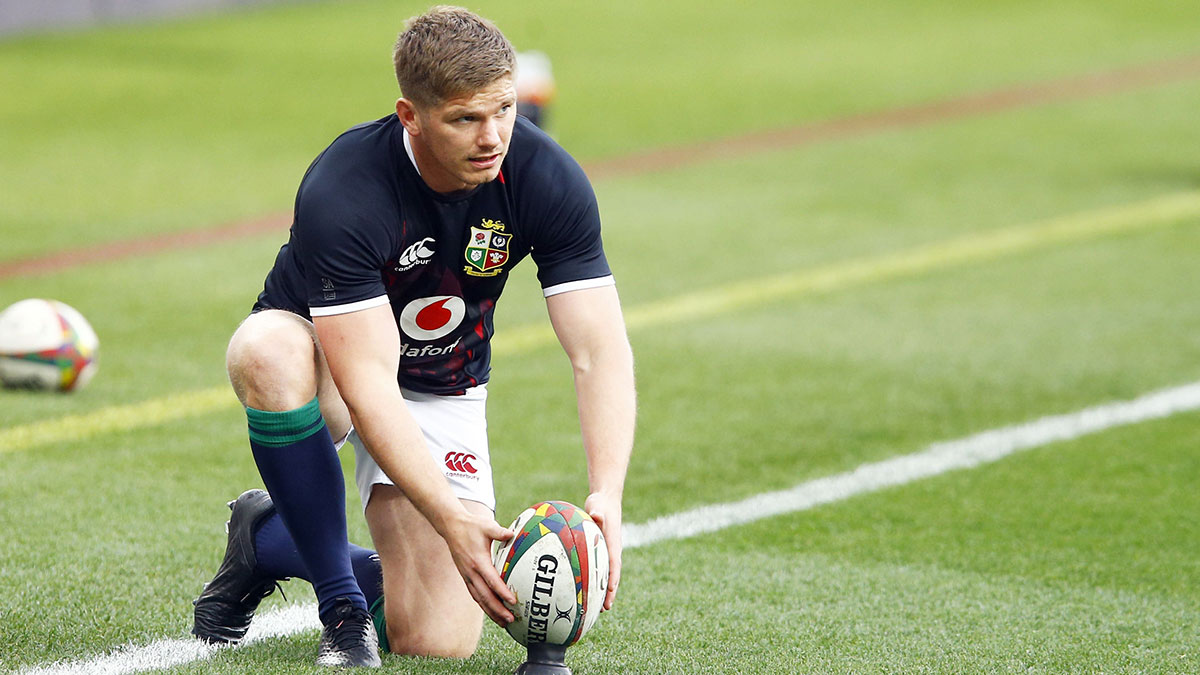 Owen Farrell before South Africa v Lions third Test match during 2021 Lions tour