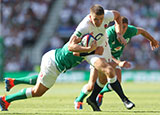 Owen Farrell in action for England against Ireland in World Cup warm-up match