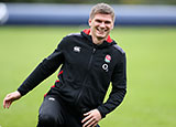 Owen Farrell training with England