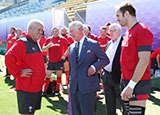 Prince of Wales visits Warren Gatland and Wales squad in Japan