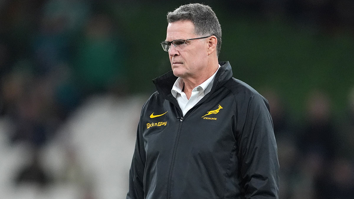 Rassie Erasmus before Ireland v South Africa match during 2025 Autumn Internationals