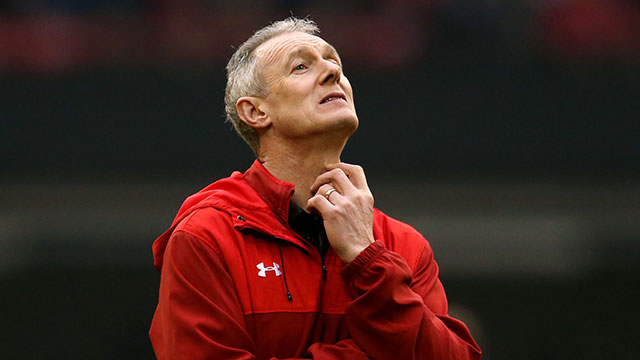 Rob Howley during the Wales v England match in 2019 Six Nations