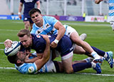 Rory Hutchinson scores a try for Scotland against Argentina in the 2026 Nations Championship