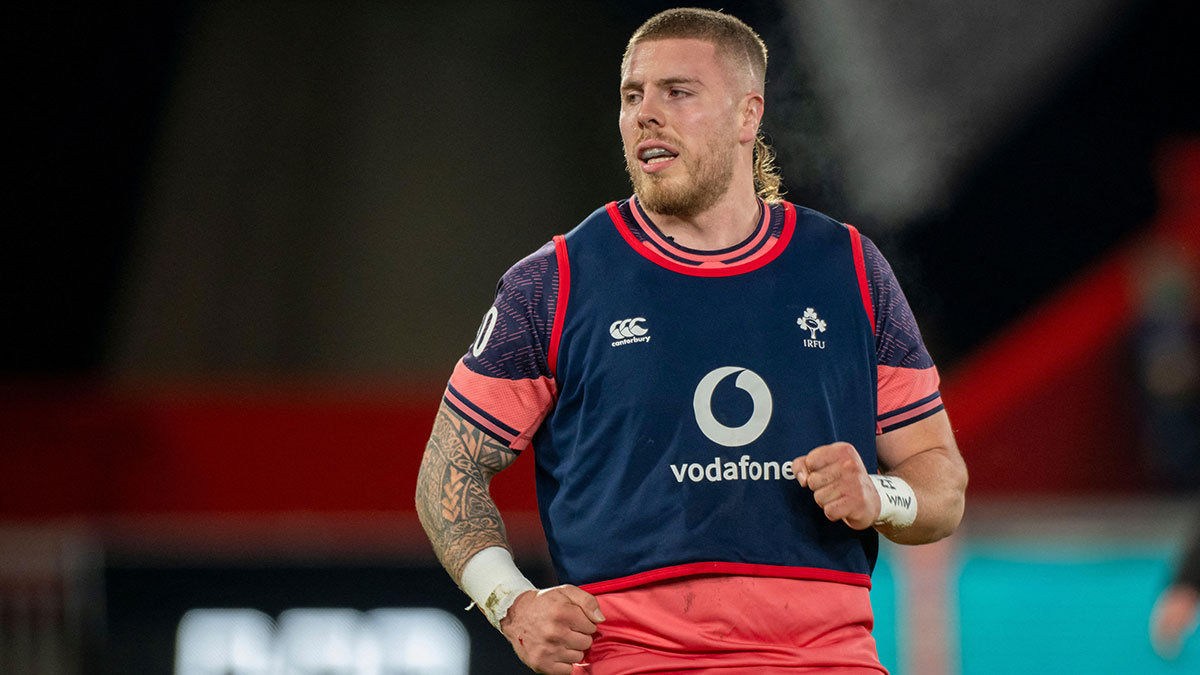 Sean Jansen at Ireland XV v England A match in February 2026