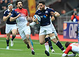 Sean Maitland playing for Scotland