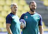 Simon Easterby and Andy Farrell at the 2023 Rugby World Cup