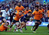 Sione Tuipulotu scores a try for Scotland v Australia during 2024 Autumn Internationals