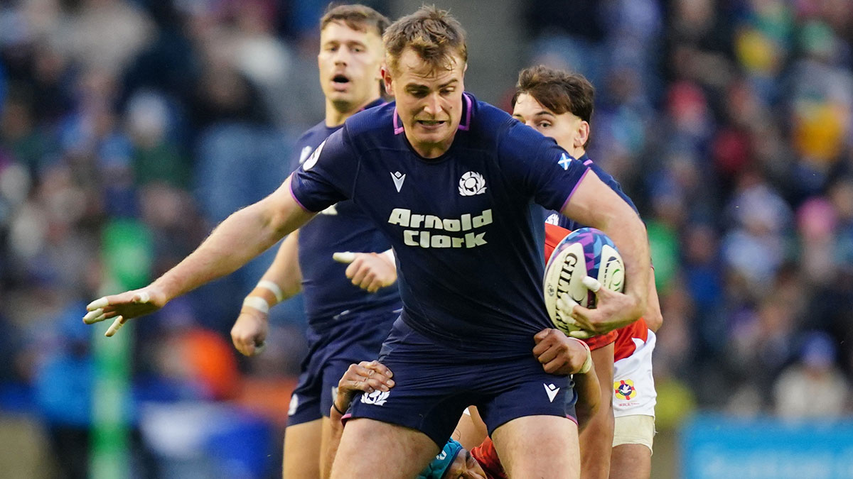 Stafford McDowall in action for Scotland v Tonga during 2025 Autumn Internationals