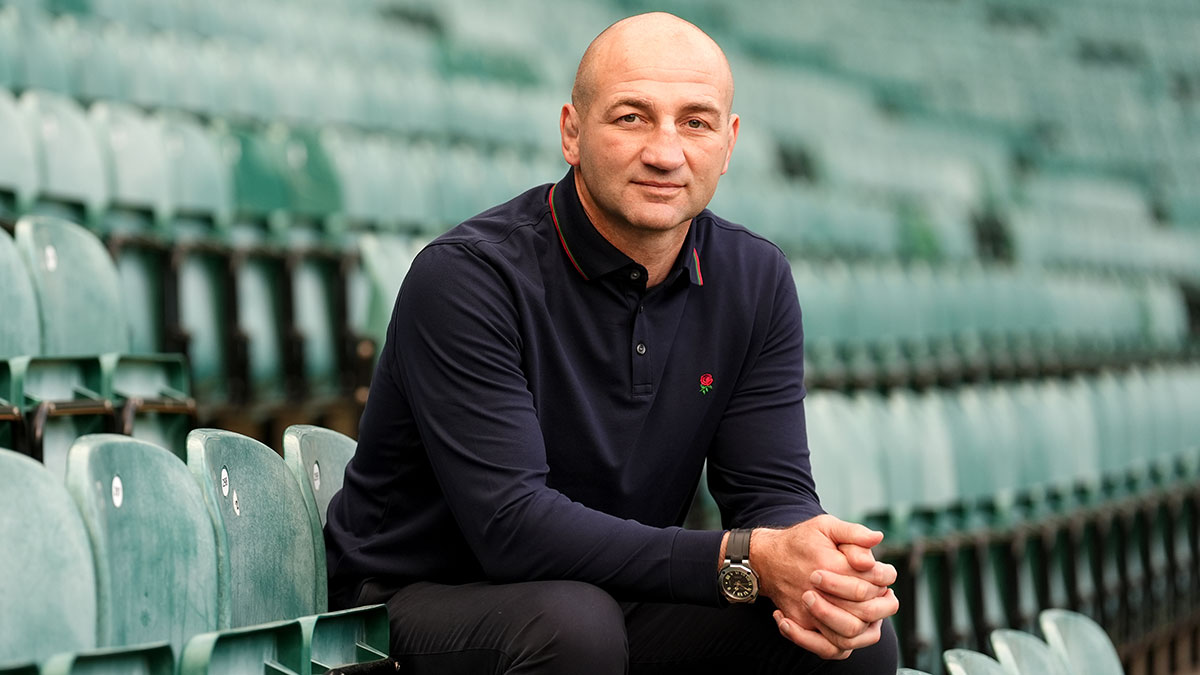 Steve Borthwick during a media briefing at Twickenham in October 2024