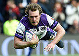 Stuart Hogg scores for Scotland against Samoa