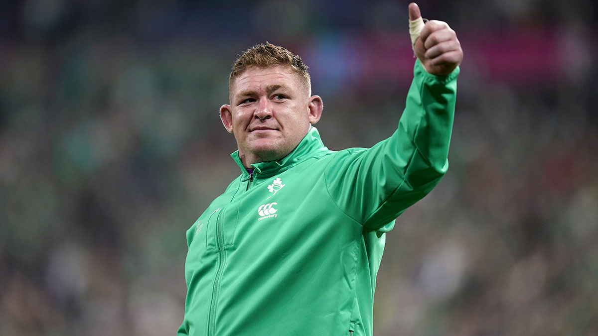 Tadhg Furlong at the Ireland v Scotland match during 2023 Rugby World Cup