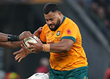 Taniela Tupou in action for Australia against England during 2024 Autumn Internationals