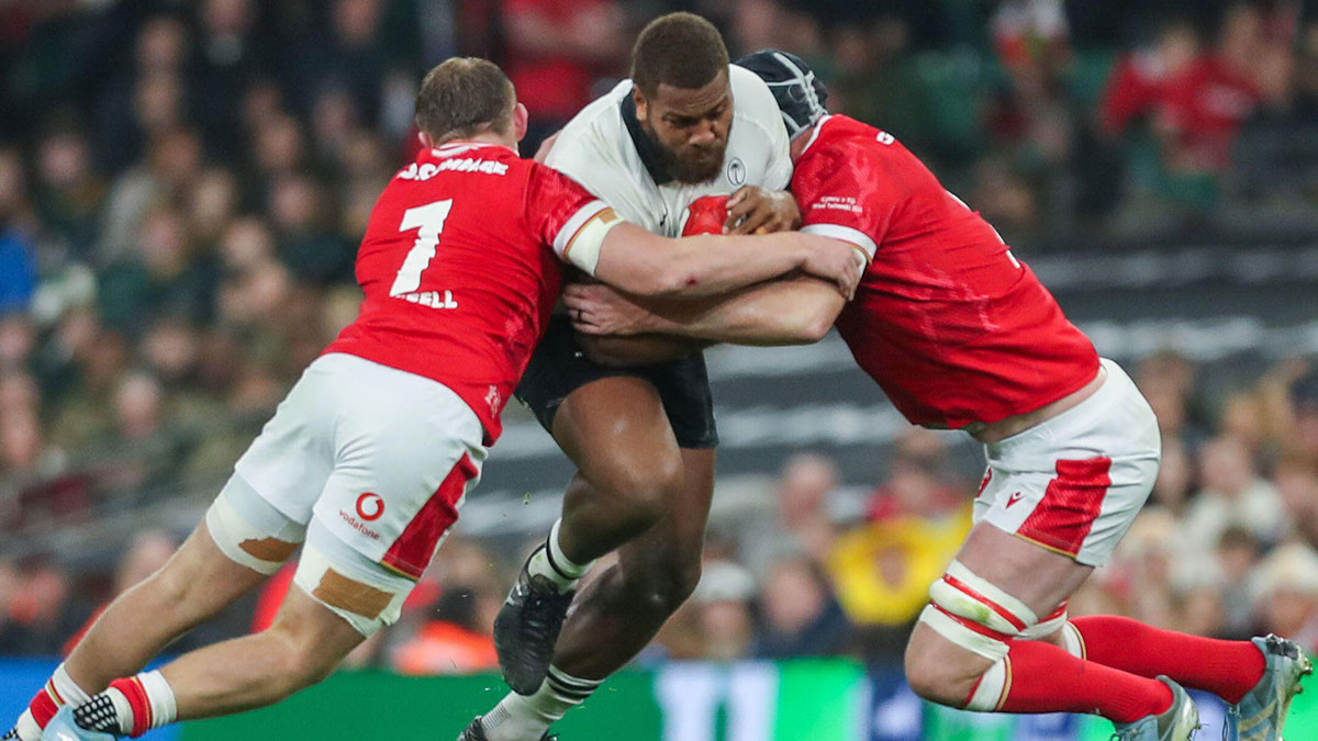 Tevita Ikanivere in action for Fiji against Wales during 2024 autumn internationals