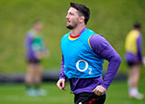 Tom Curry at England training session during 2024 autumn internationals