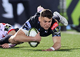 Tom Jordan in action for Glasgow Warriors v Emirates Lions in 2023 Challenge Cup