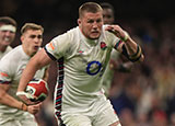 Tom Willis in action for England against Wales during 2025 Six Nations