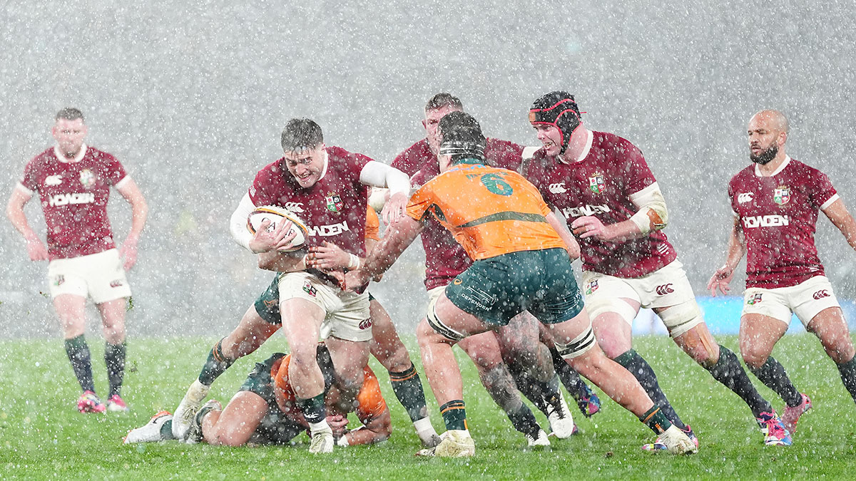 Tommy Freeman in action for the Lions against Australia in 3rd Test of 2025 tour