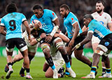 Viliame Mata is tackled during England v Fiji match in 2025 Autumn Internationals