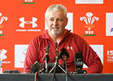 Warren Gatland at Wales training squad announcement for Rugby World Cup