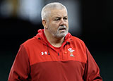 Warren Gatland during Wales training session