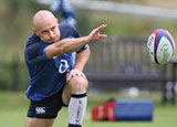 Willi Heinz during an England training session in London